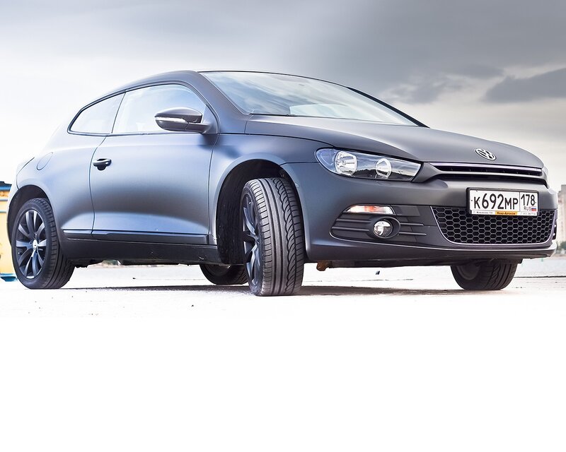 Matte gray Volkswagen Scirocco