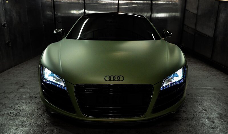 Matte green Audi R8