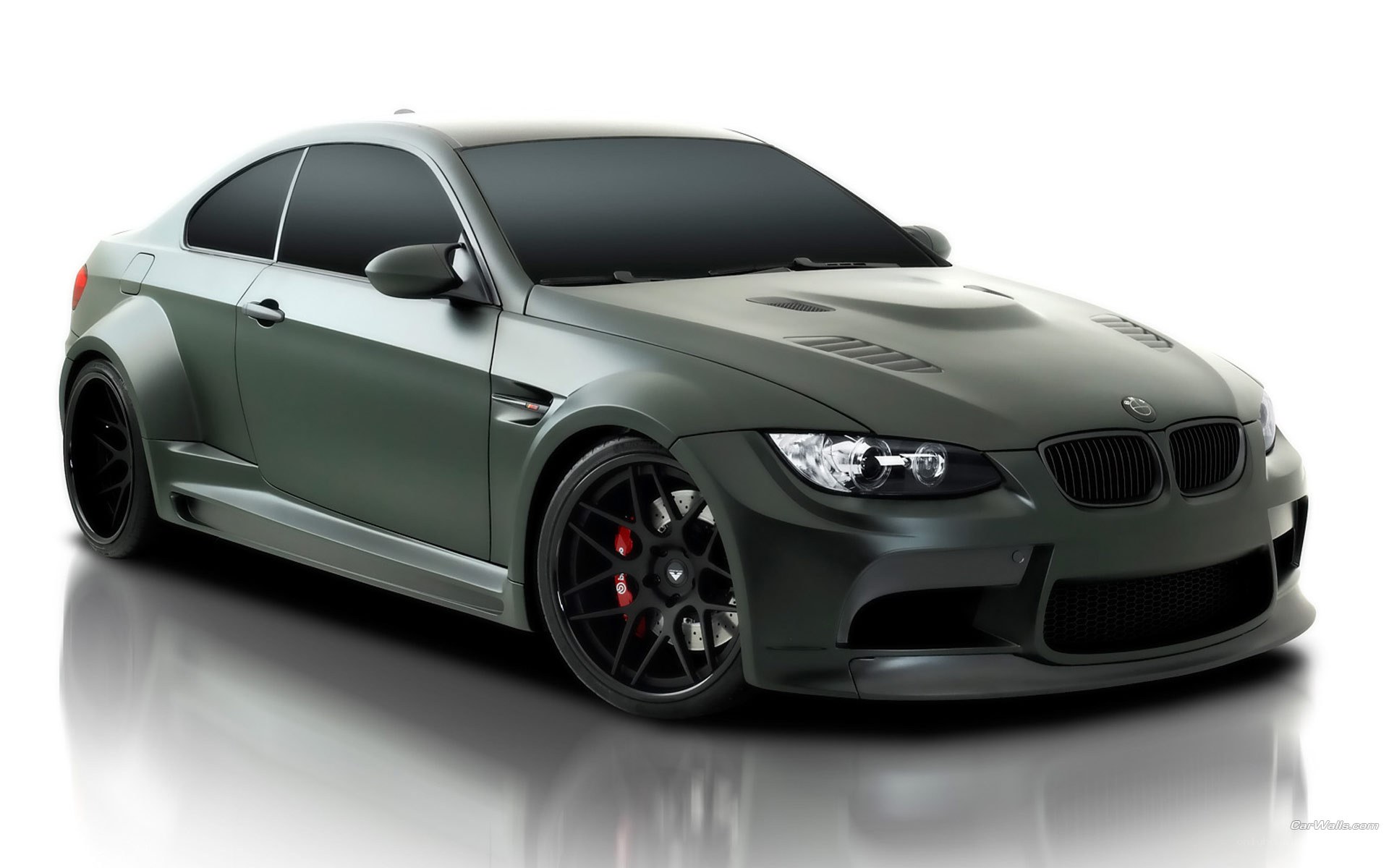 Matte green BMW M3 coupe