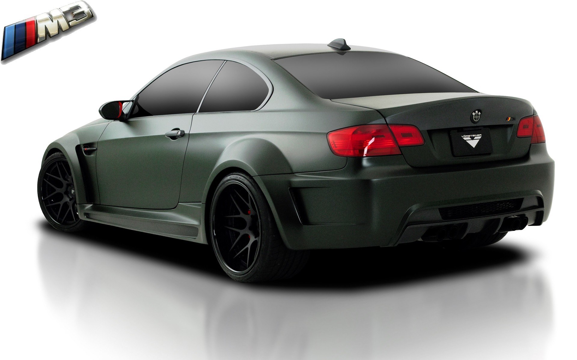 matte green BMW M3 coupe