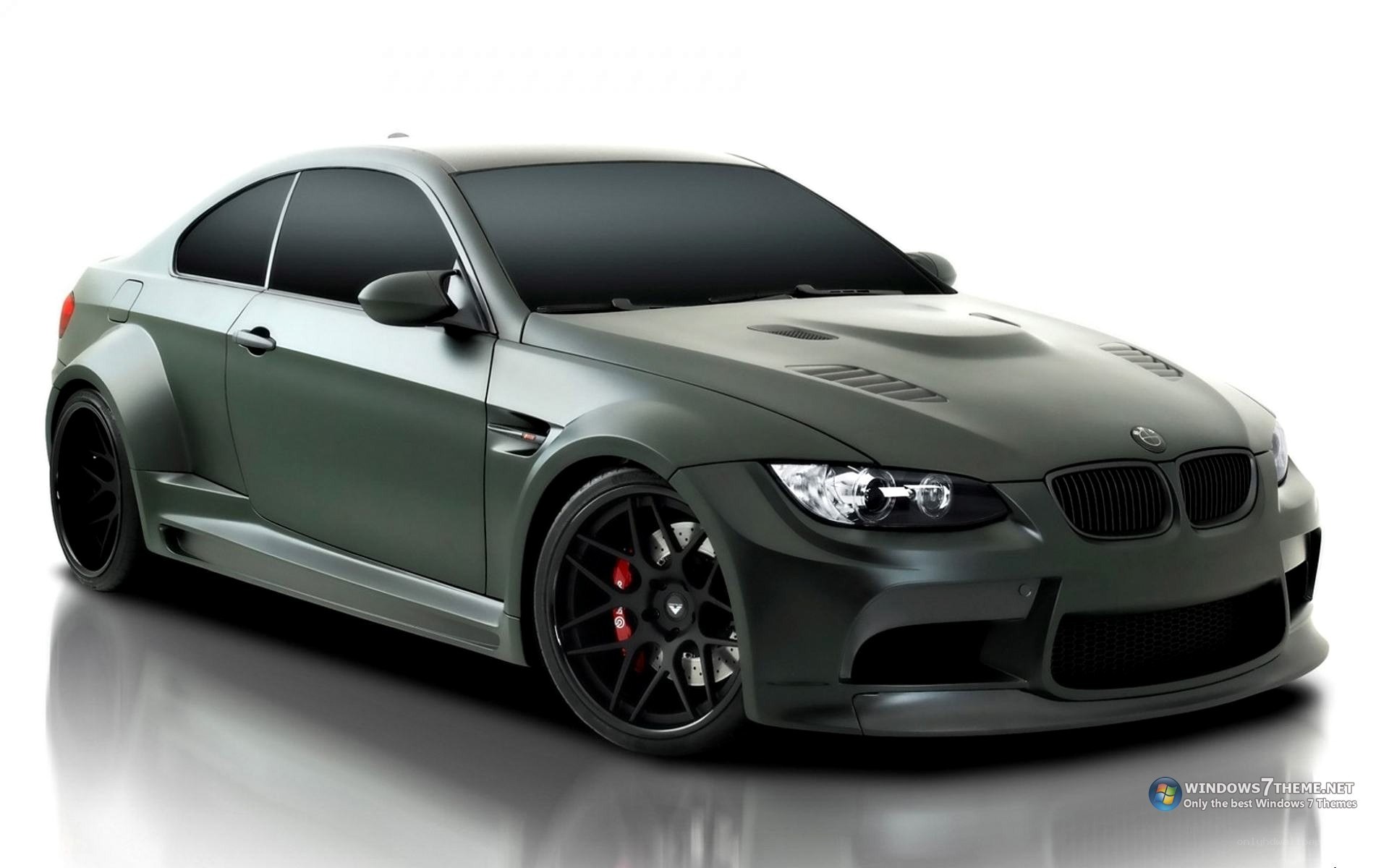matte green BMW M3 coupe