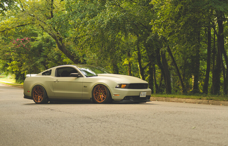 Matte Green Ford Mustang