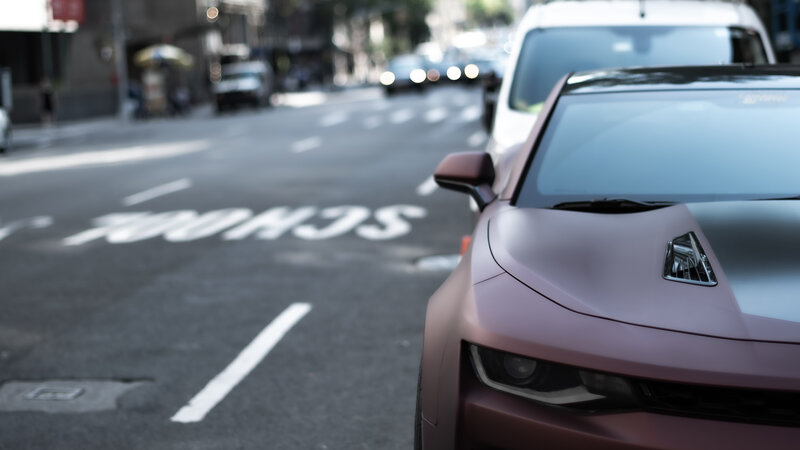Matte Purple Car