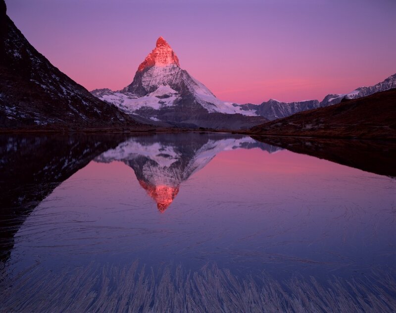 Matterhorn at dawn with reflection