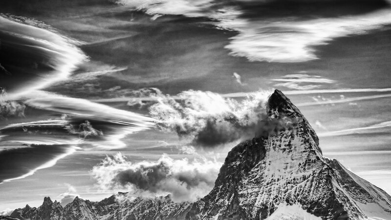Matterhorn Mountain — Black, Dramatic, Photograph