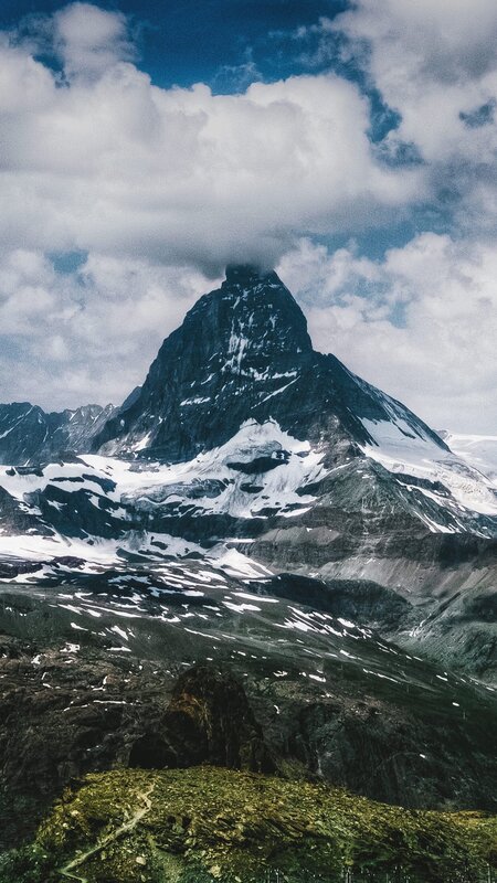 Matterhorn Mountain — Blue, Dramatic, Photograph