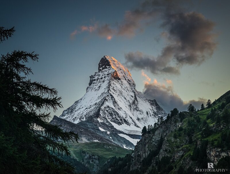 Matterhorn Mountain — Blue, Dramatic, Sunrise, Photograph