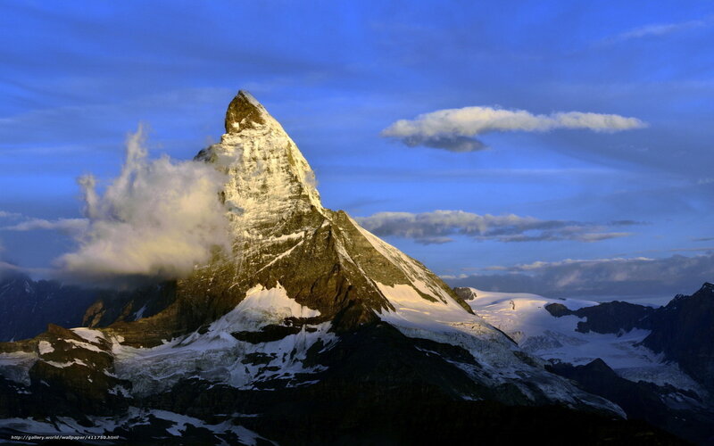 Matterhorn Mountain — Blue, Dramatic, Sunrise