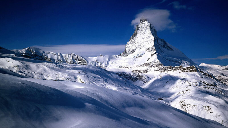 Matterhorn Mountain — Blue, Dramatic, Winter