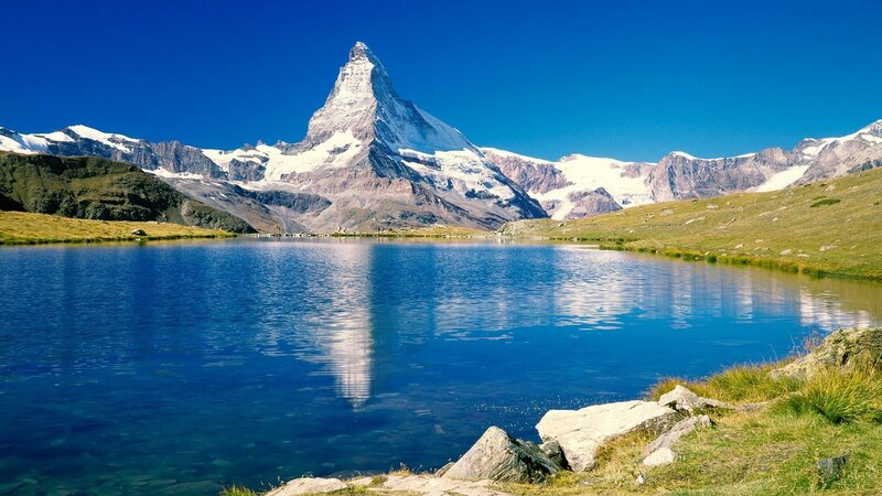 Matterhorn Mountain — Blue, Grass