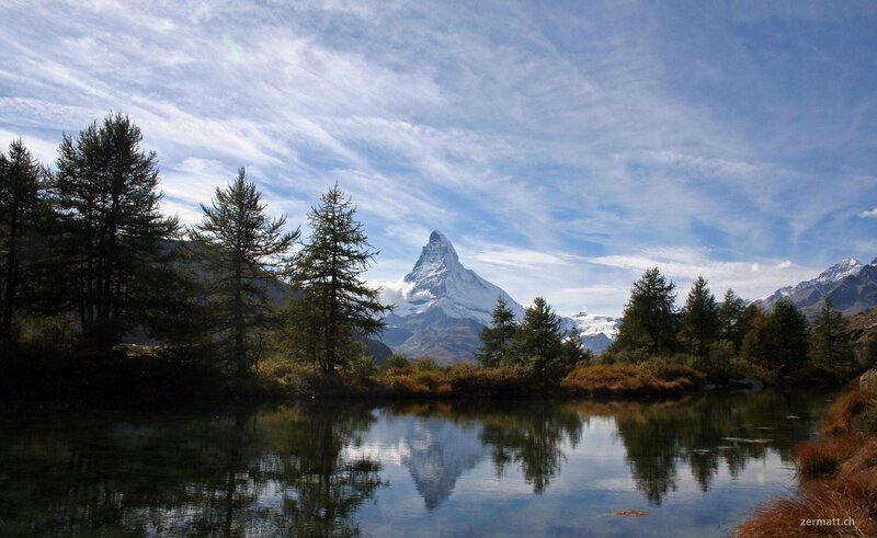 Matterhorn Mountain — Blue, Serene, Autumn