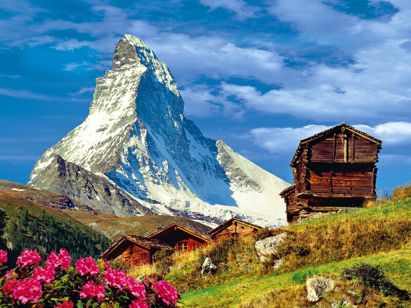 Matterhorn Mountain — Blue, Serene, Summer, Photograph