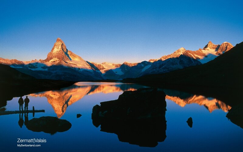 Matterhorn Mountain — Blue, Serene, Sunrise