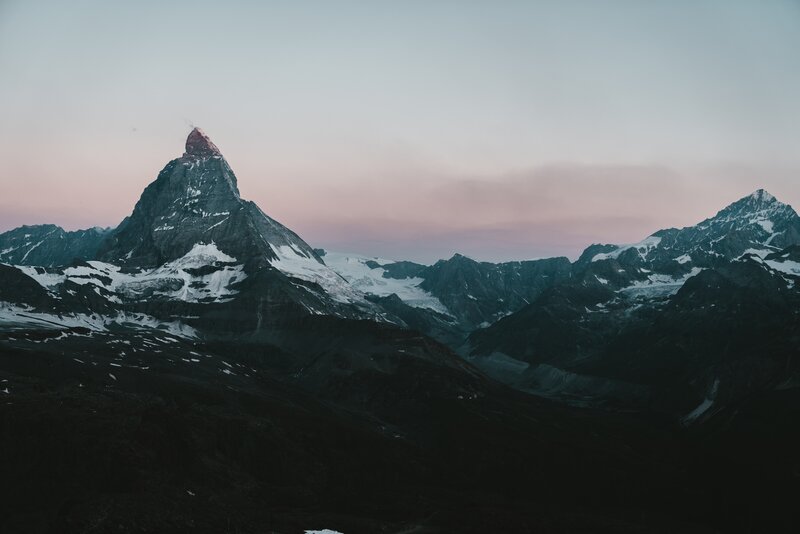 Matterhorn Mountain — Gray, Serene, Sunset