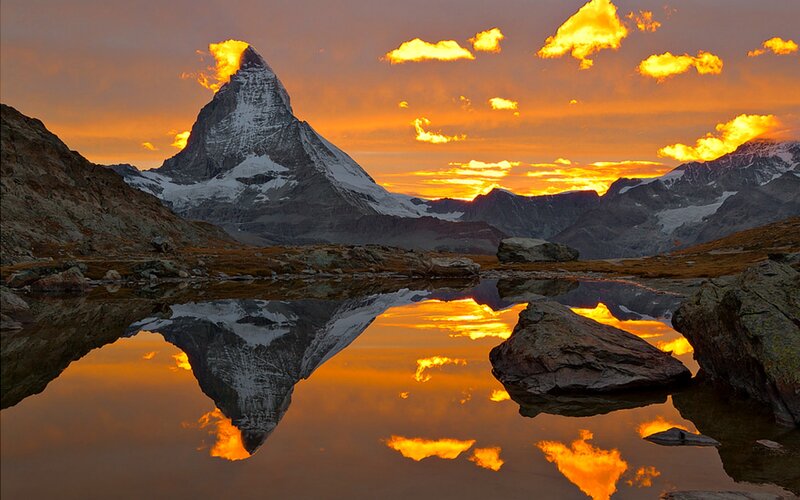 Matterhorn Mountain — Orange, Dramatic
