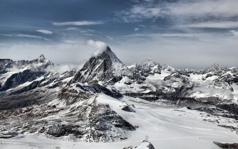 Matterhorn Mountain Peak — White, Dramatic