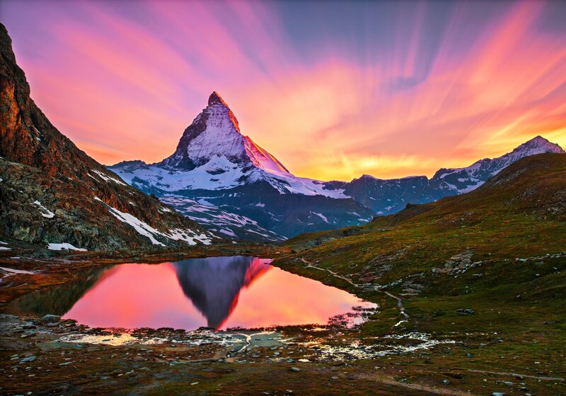 Matterhorn Mountain — Pink, Dramatic