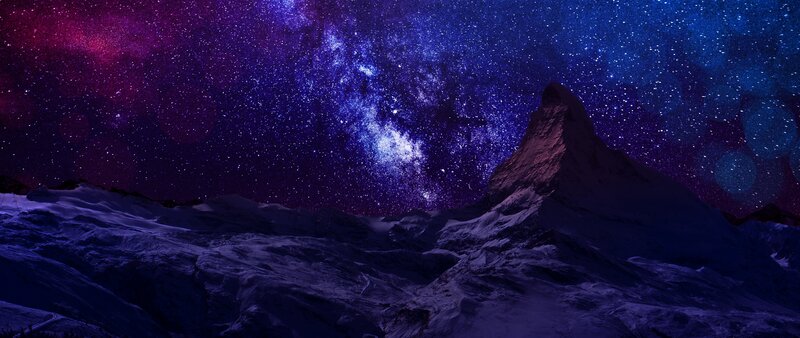 Matterhorn Mountain — Purple, Dramatic, Night