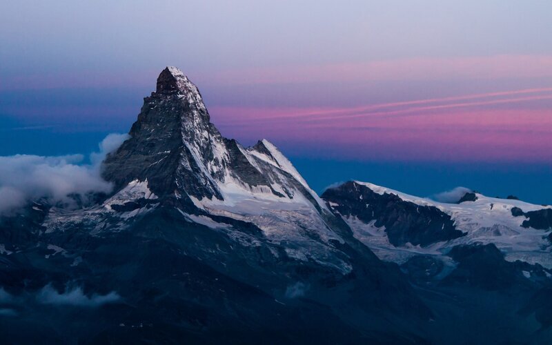Matterhorn Mountain — Purple, Dramatic, Sunset, Photograph