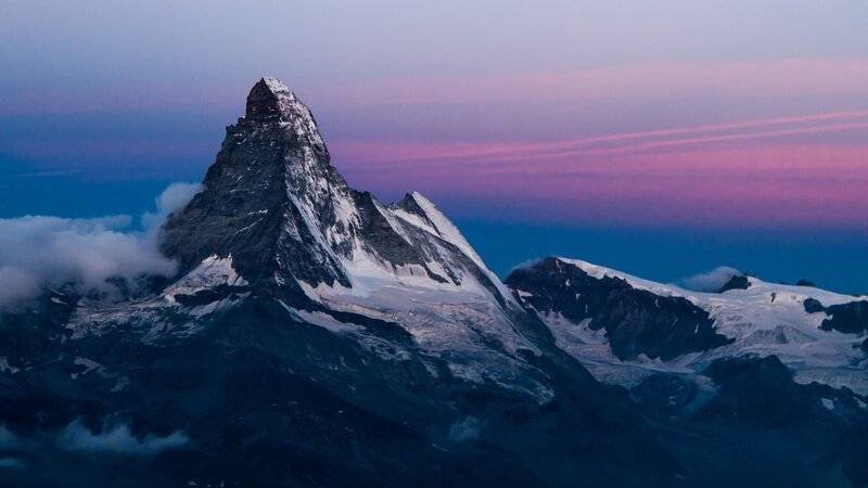 Matterhorn Mountain — Purple, Dramatic