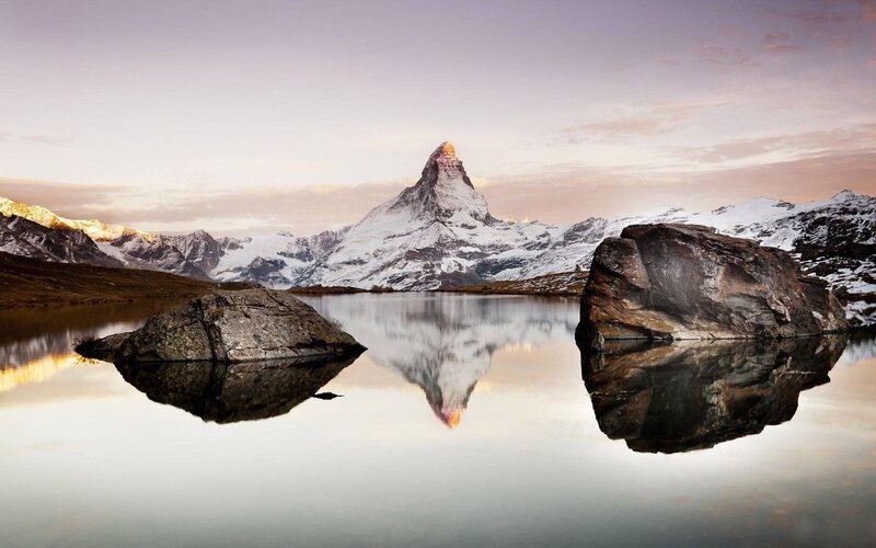 Matterhorn Mountain — Purple, Serene, Sunset