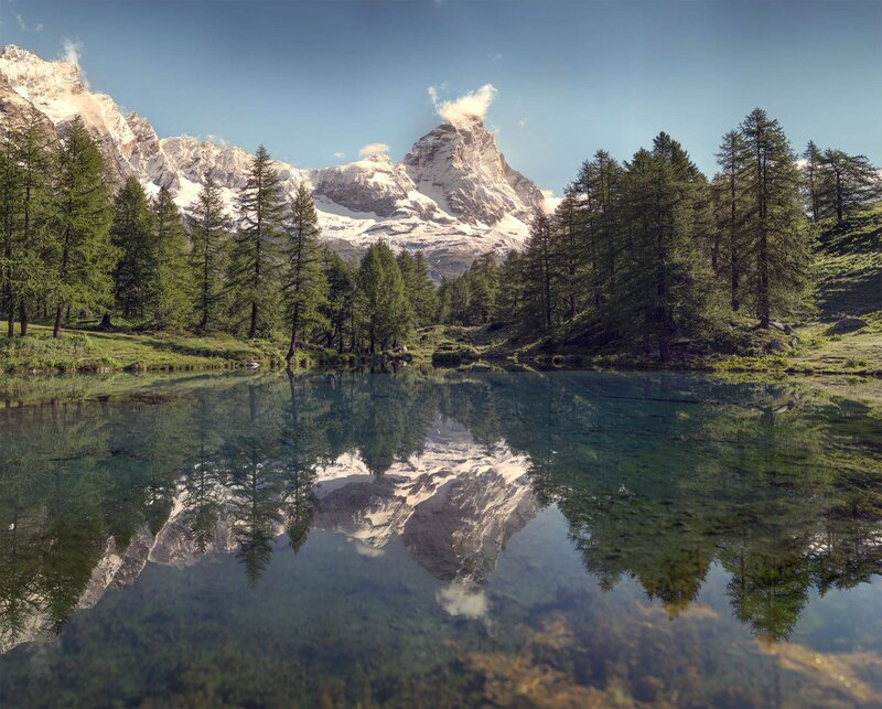 Matterhorn Mountain Reflection — Blue