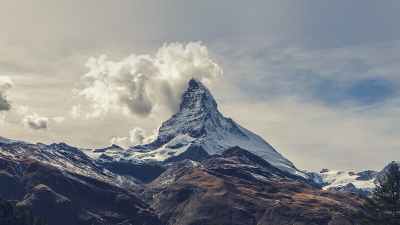 Matterhorn Mountain — White, Dramatic, Afternoon