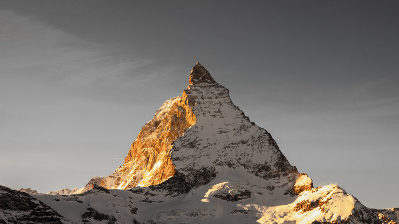 Matterhorn Mountain — White, Dramatic, Sunrise