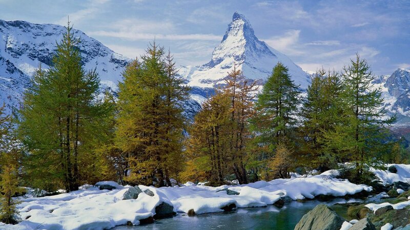 Matterhorn Mountain — White, Serene