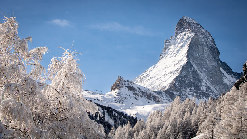 Matterhorn Mountain — White, Serene, Winter