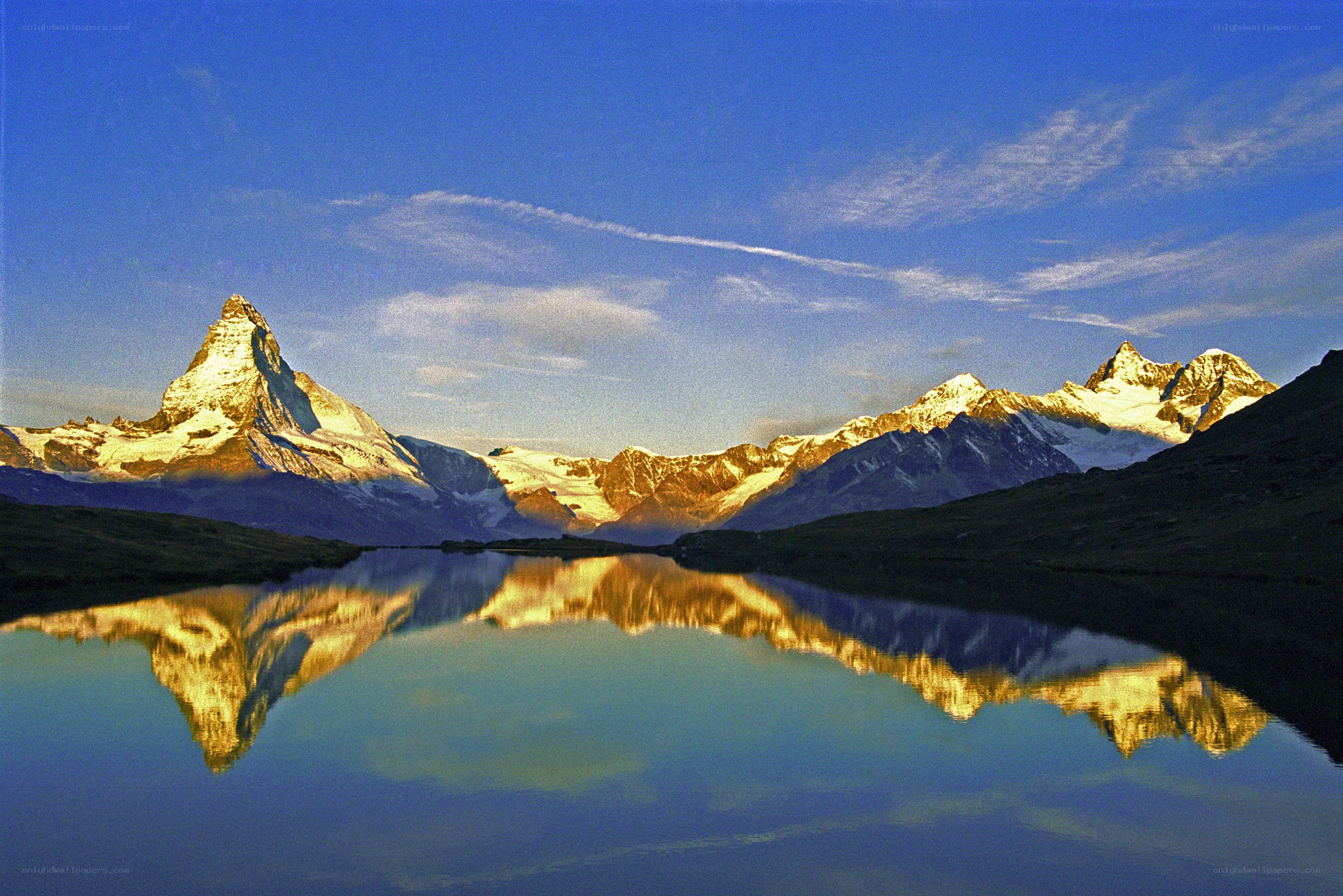 Matterhorn reflected in a lake