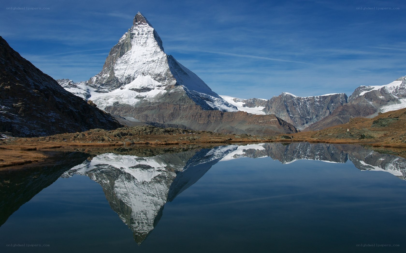 Matterhorn reflected in a lake