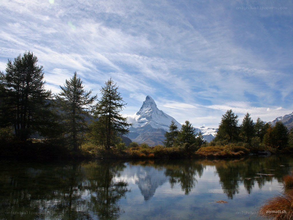 Matterhorn reflected in a lake