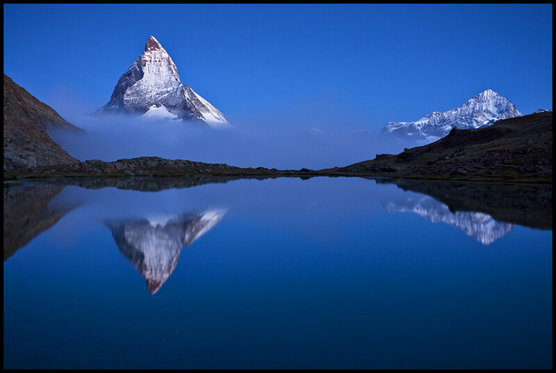 Matterhorn reflected in a lake