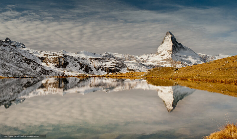 Matterhorn reflected in a lake