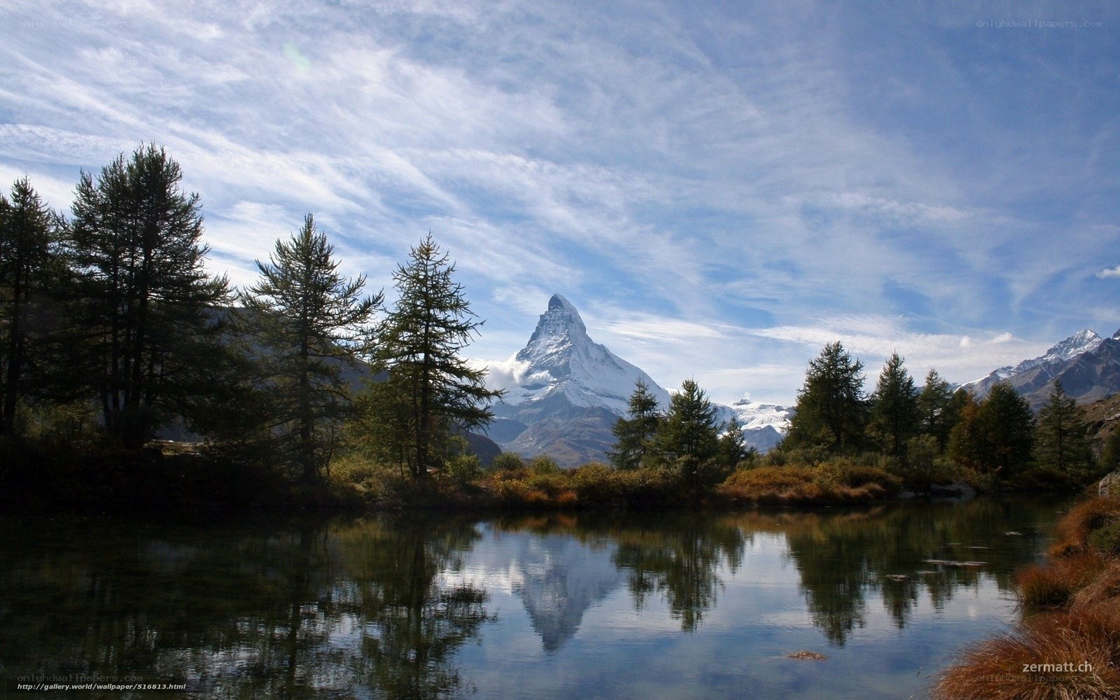Matterhorn reflected in a lake