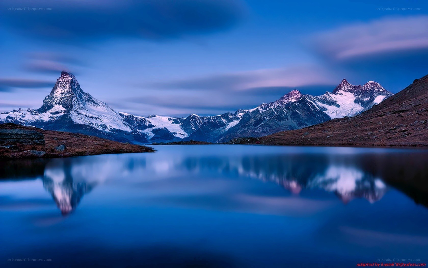 Matterhorn reflected in a lake