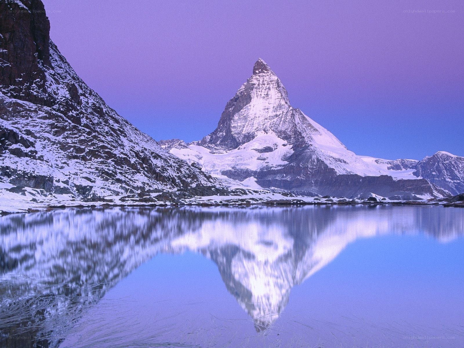 Matterhorn reflected in a lake