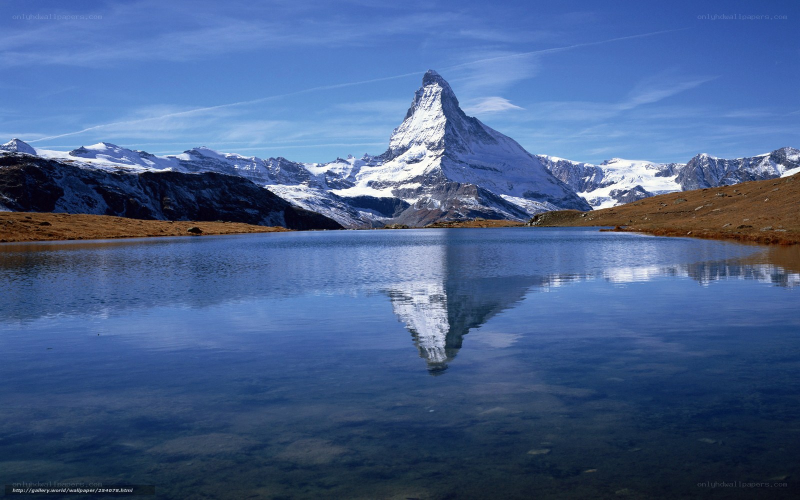 Matterhorn reflected in a lake
