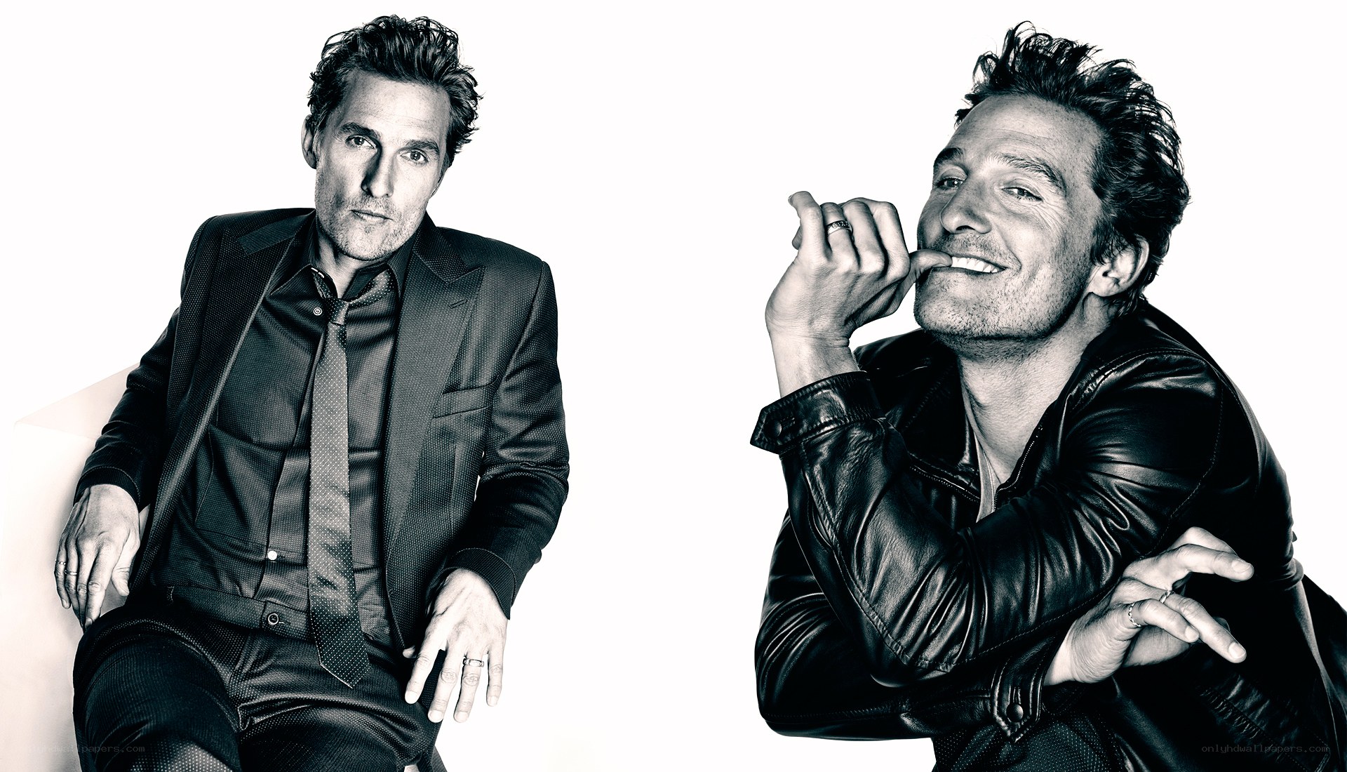 Matthew McConaughey in two poses