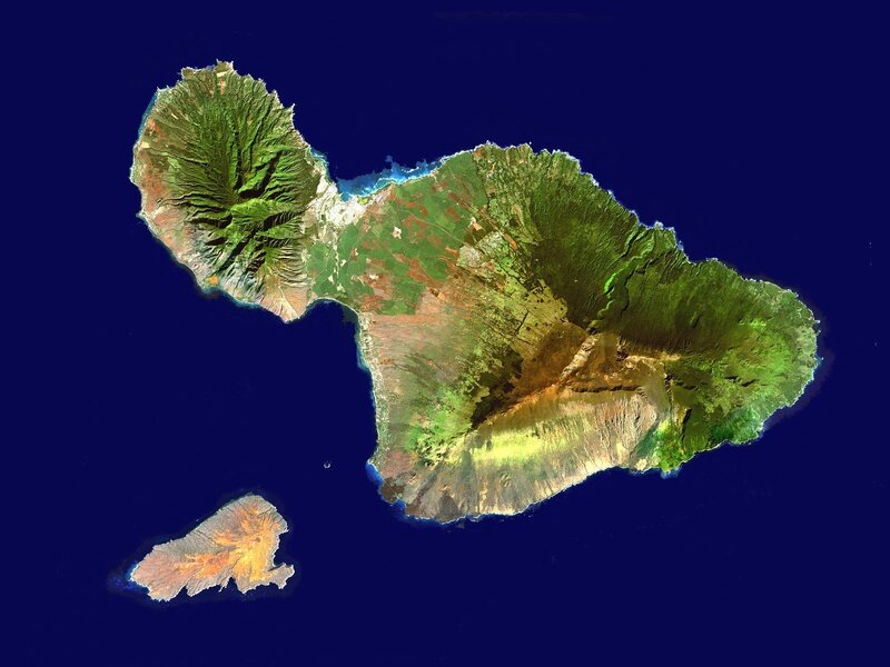 Maui satellite view
