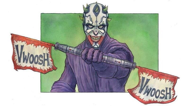 Maul with Lightsabers — Purple