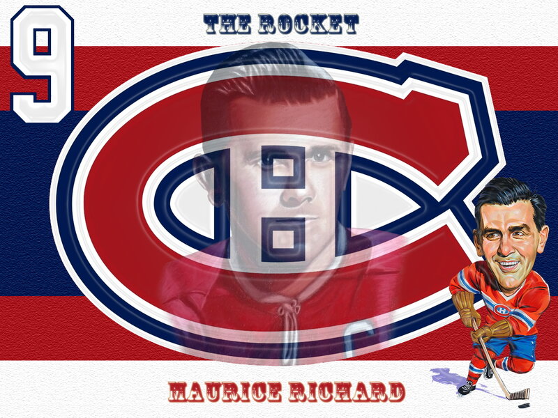 Maurice Richard Caricature
