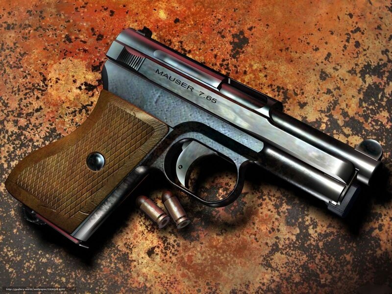 Mauser 7.65 pistol on rust