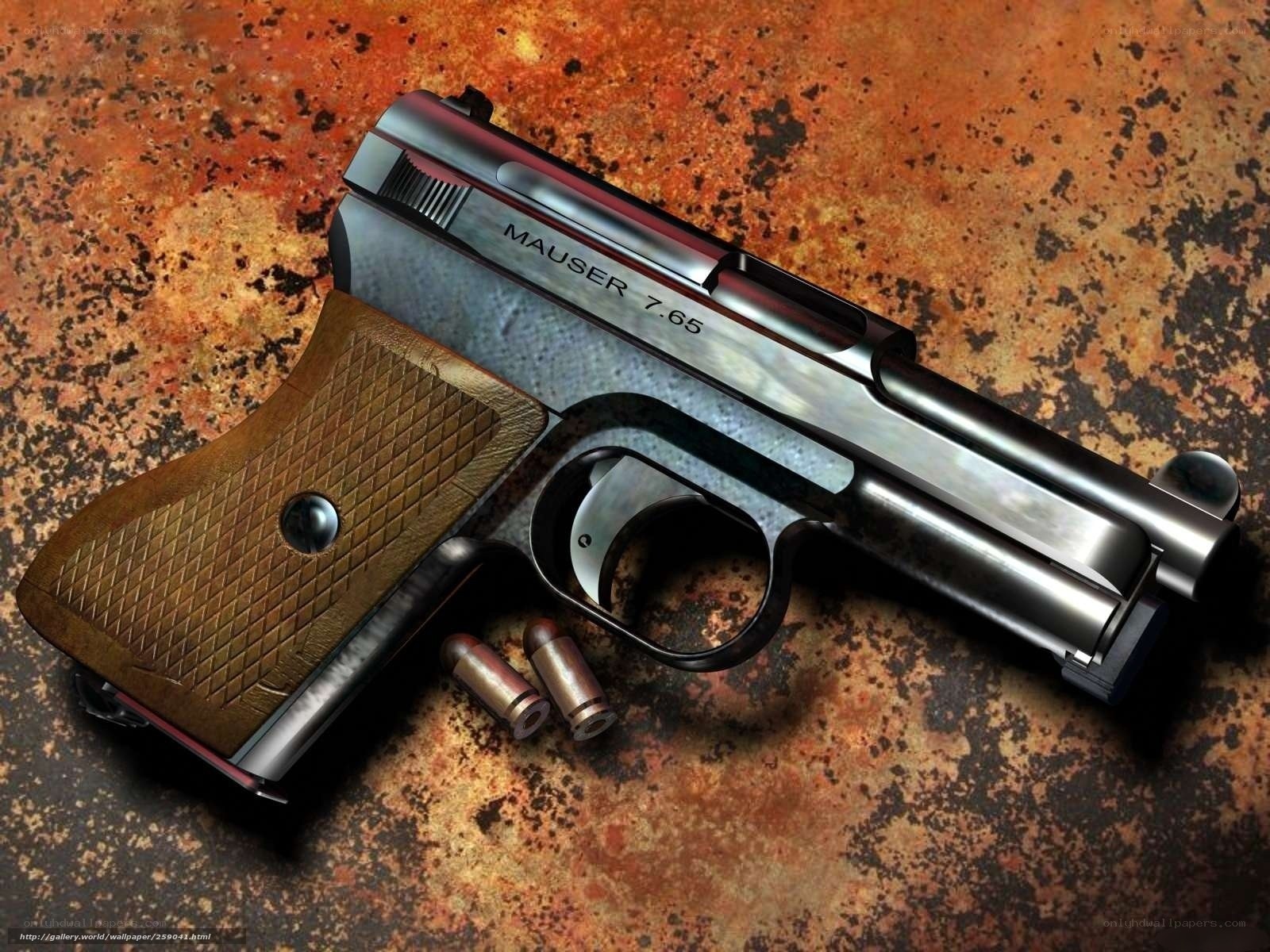 Mauser 7.65 pistol on rust