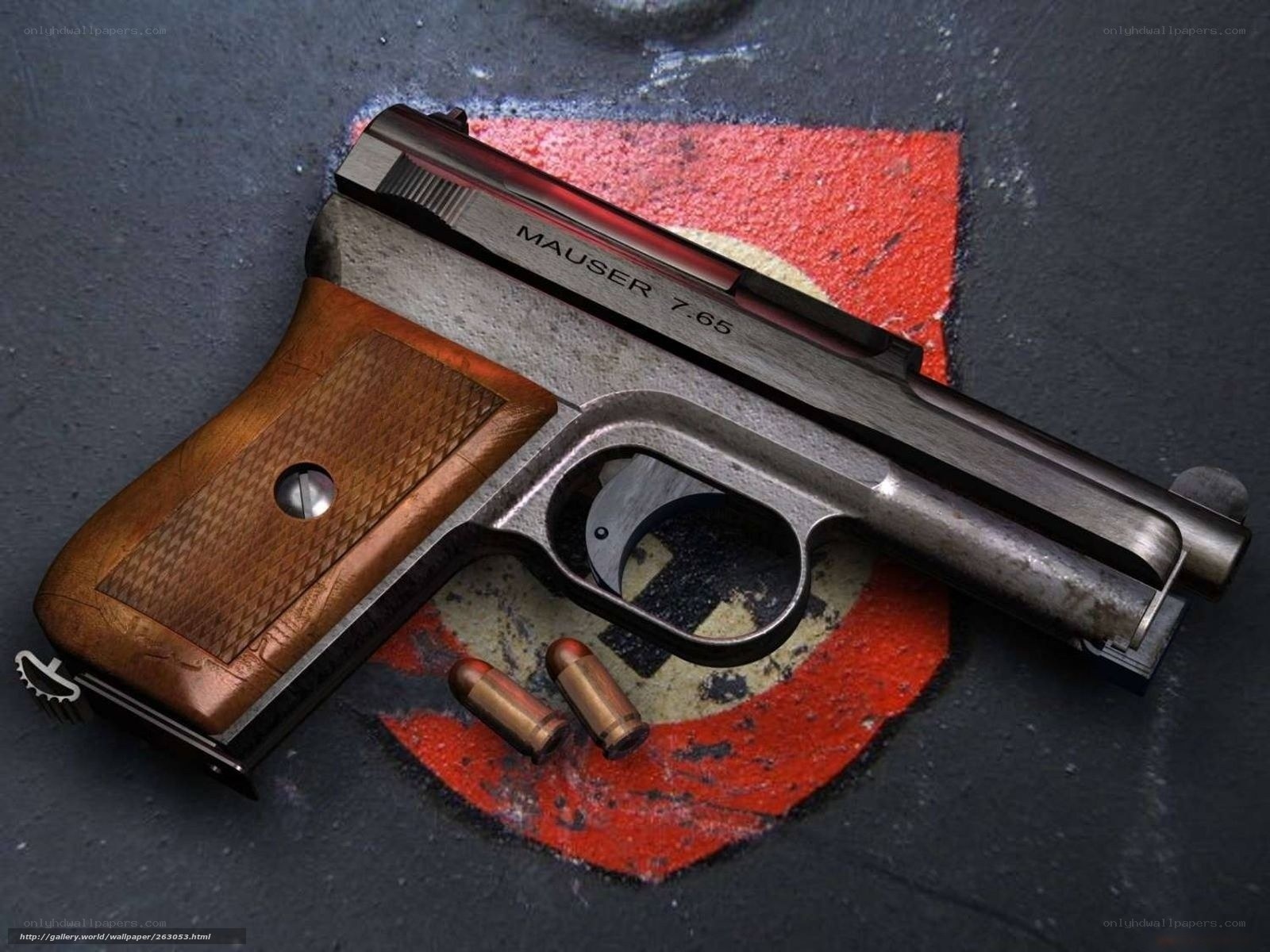 Mauser 7.65 pistol on target