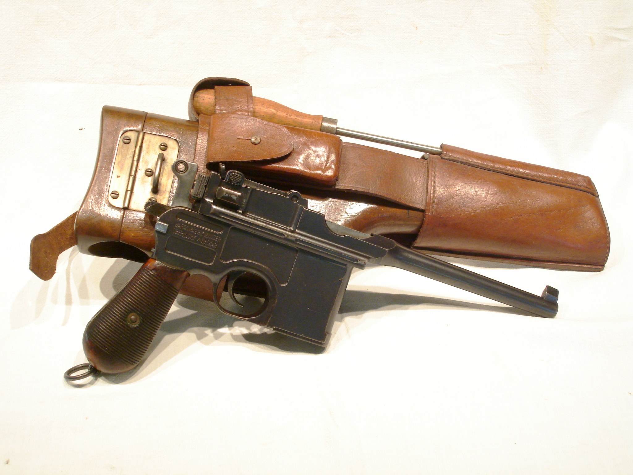 Mauser C96 pistol with holster