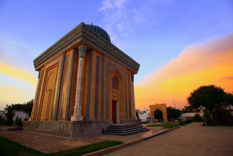 Mausoleum at sunset