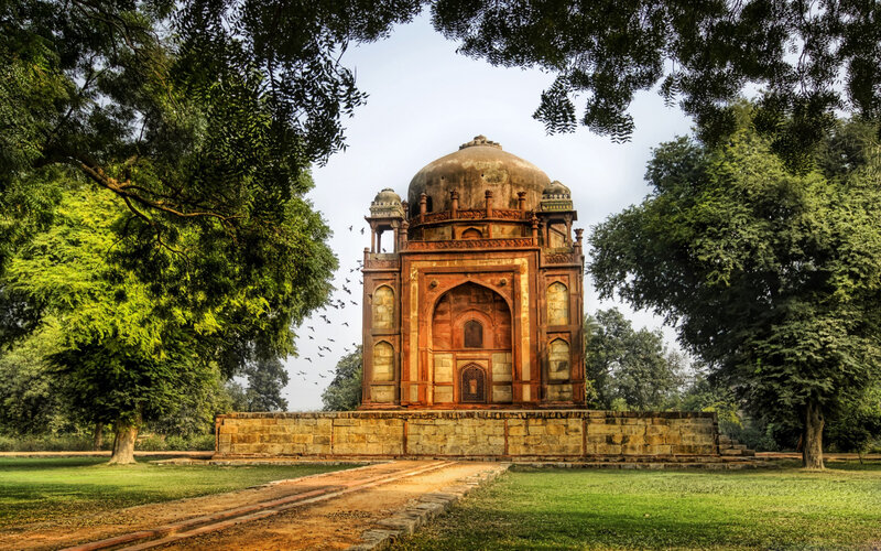Mausoleum in Park — Green