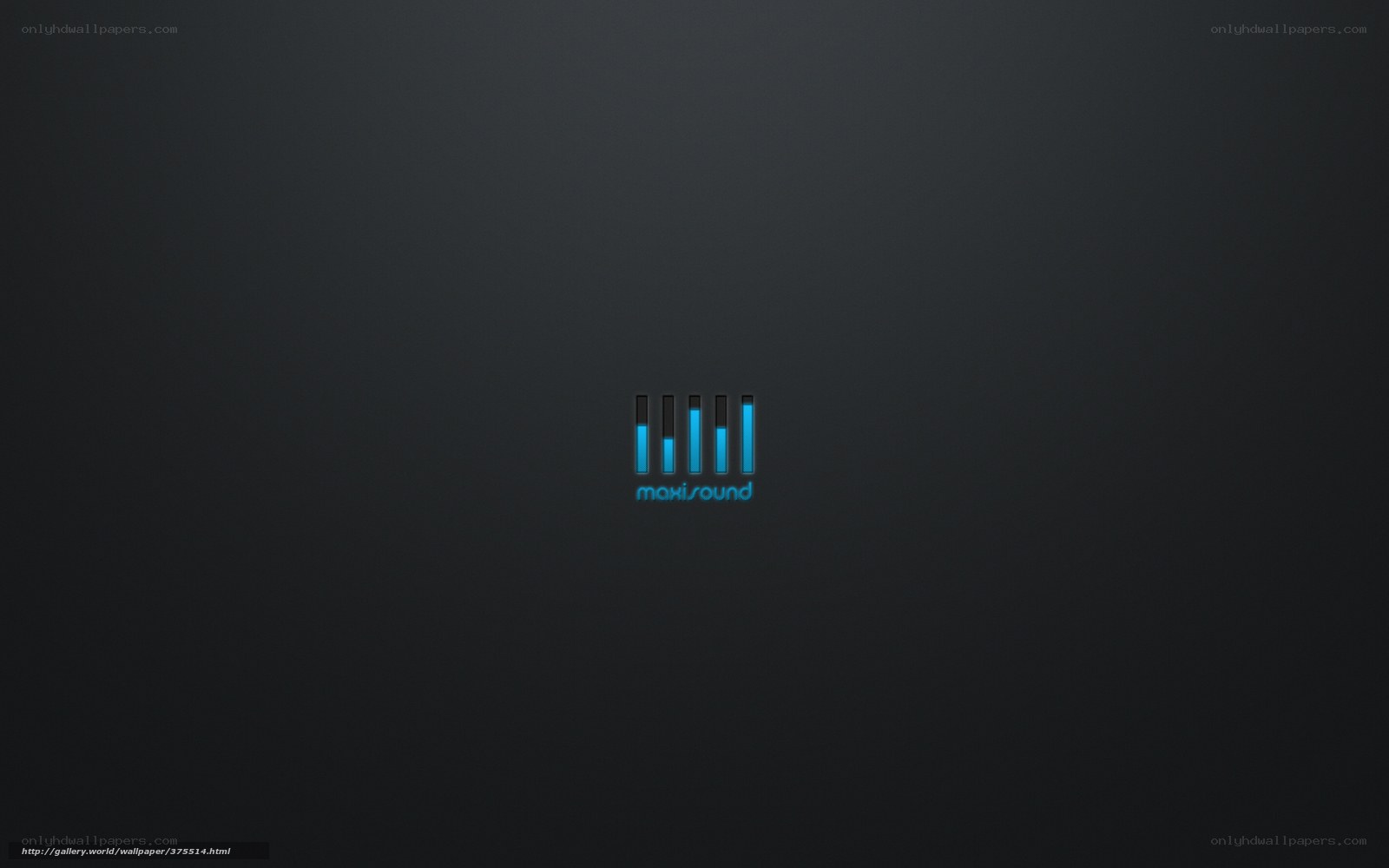 Maxi Sound logo on dark background